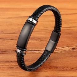 Чоловічий шкіряний браслет lan-2817.