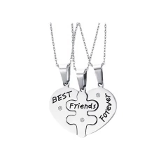 Кулон парный Best Friend Forever Пазл кулон для друзей тройной