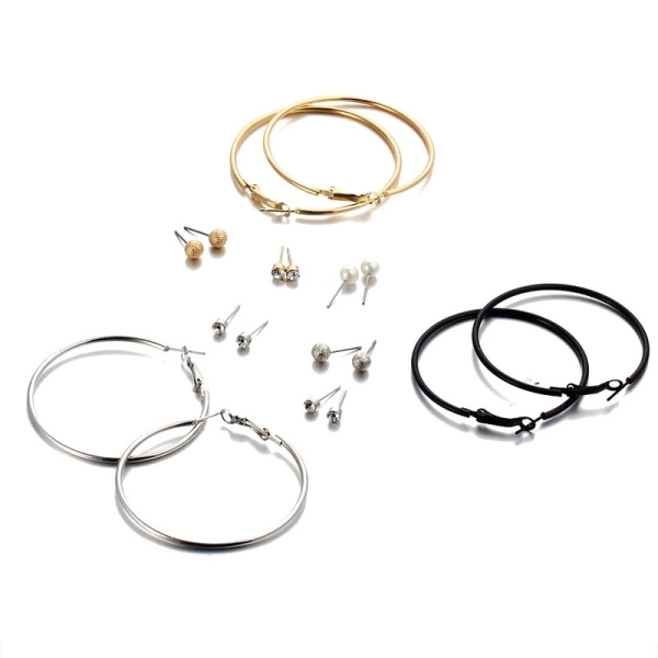 Набор серёжек Brincos (9 пар)