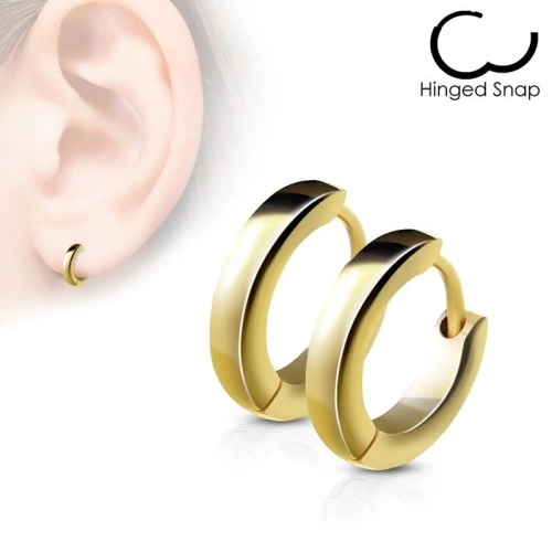 Серьги кольца из стали Spikes Round SE2002