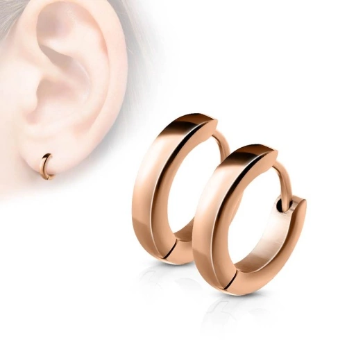 Серьги кольца из стали Spikes Round SE2002
