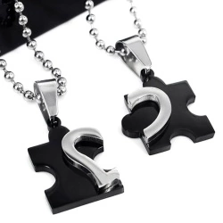 Кулон парный Пазл Puzzle из нержавеющей стали