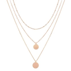Многослойная цепочка с кулоном монетка