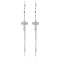 Довгі сережки Кристальний хрест