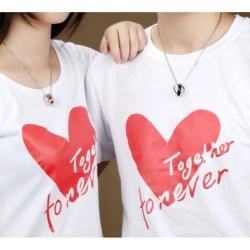 Парний кулон для закоханий із сталі Кільця Air to breathe