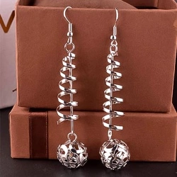 Длинные серьги 3D Спираль