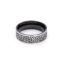 Кільце із сталі символ Трикветр R-M7931