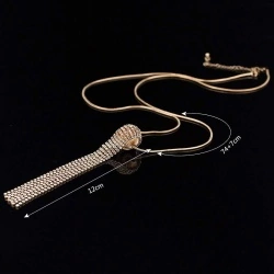 Длинный кулон кристальный дождь