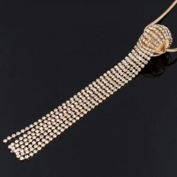 Длинный кулон кристальный дождь