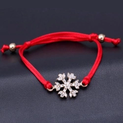 Браслет Червона нитка зі сніжинкою