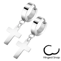 Сережки підвіски зі сталі Spikes хрести