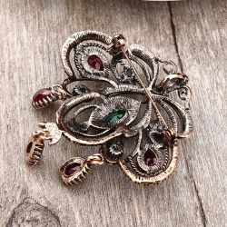 Брошка у турецькому стилі з камінням lan-3486