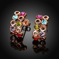 Серьги гвоздики Ballas Roxi золотистого цвета