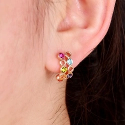 Серьги гвоздики Ballas Roxi золотистого цвета