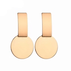 Сережки Гладкий прямокутник та коло