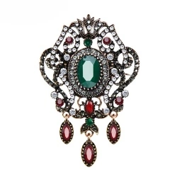Брошка в турецькому стилі з камінням lan-3487