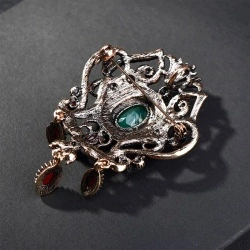 Брошка в турецькому стилі з камінням lan-3487