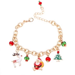 Браслет на цепочке новогодний Дед Мороз
