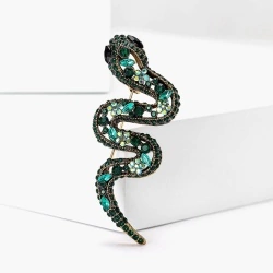 Брошка зелена Змія lan-3043