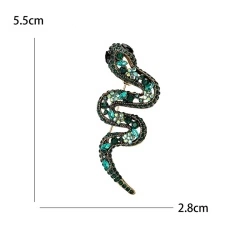 Брошка зелена Змія lan-3043