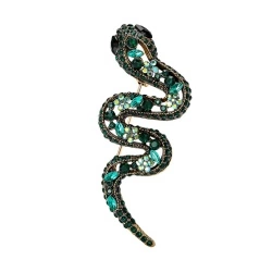 Брошка зелена Змія lan-3043
