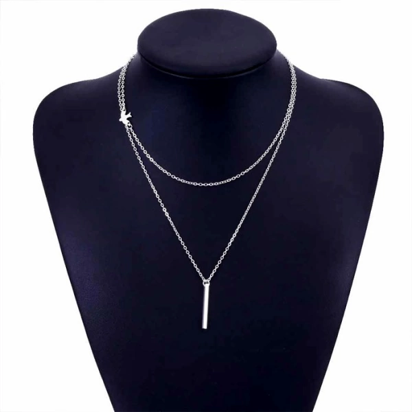 Чокер ланцюжок з пташкою та паличкою lan-576