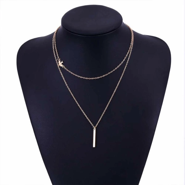 Чокер ланцюжок з пташкою та паличкою lan-576