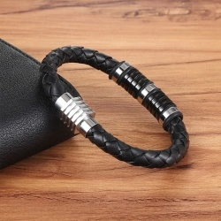 Чоловічий шкіряний браслет lan-3490