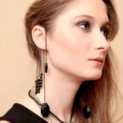 Кафф Чёрный Агат