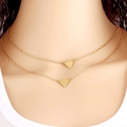 Двойная цепочка с кулонами Треугольник