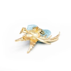 Брошка Фенікс на квітці