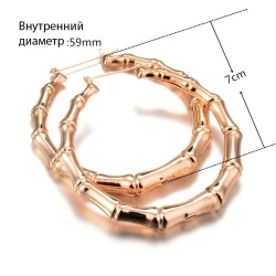 Серьги кольца Сircle бамбук