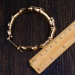 Серьги кольца Сircle бамбук