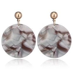 Сережки підвіски Перламутровий кружок