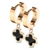 Серьги подвески из стали Клевер SE3654-ST