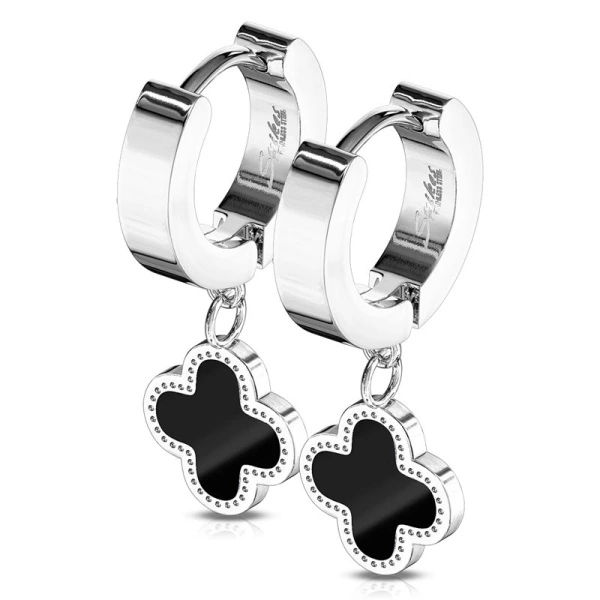 Серьги подвески из стали Клевер SE3654-ST