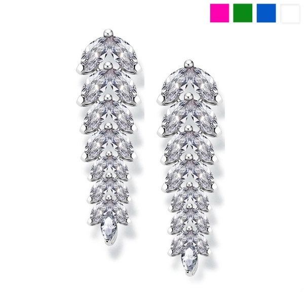 Серьги с камнями Маркиза