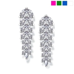 Серьги с камнями Маркиза