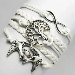 Браслет жіночий шкіряний Birds