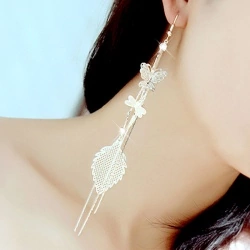 Длинные серьги Бабочка