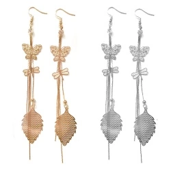 Длинные серьги Бабочка