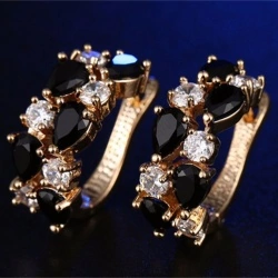 Серьги с английским замком Multicolor Zircon