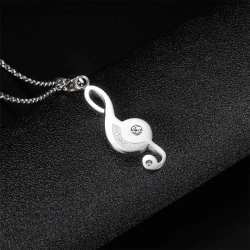 Парний кулон із сталі Музична нота