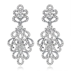 Свадебные серьги Амели с кристаллами свароски