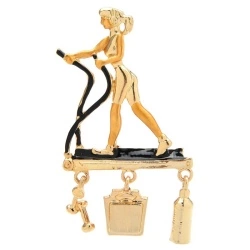 Брошь спортивная фитнес девушка