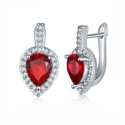 Серьги с английским замком Сердце