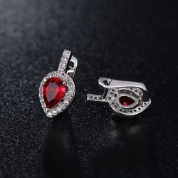 Серьги с английским замком Сердце