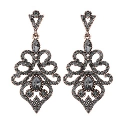 Вечерние серьги Винтажные с кристаллами lan-3232