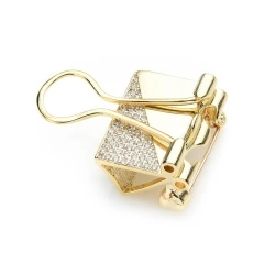 Брошка канцелярський затискач Біндер