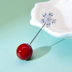 Брошка голка кристальна Квітка